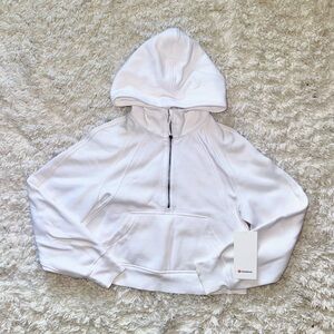 White Scuba Oversized 1/2 Zip Lululemon